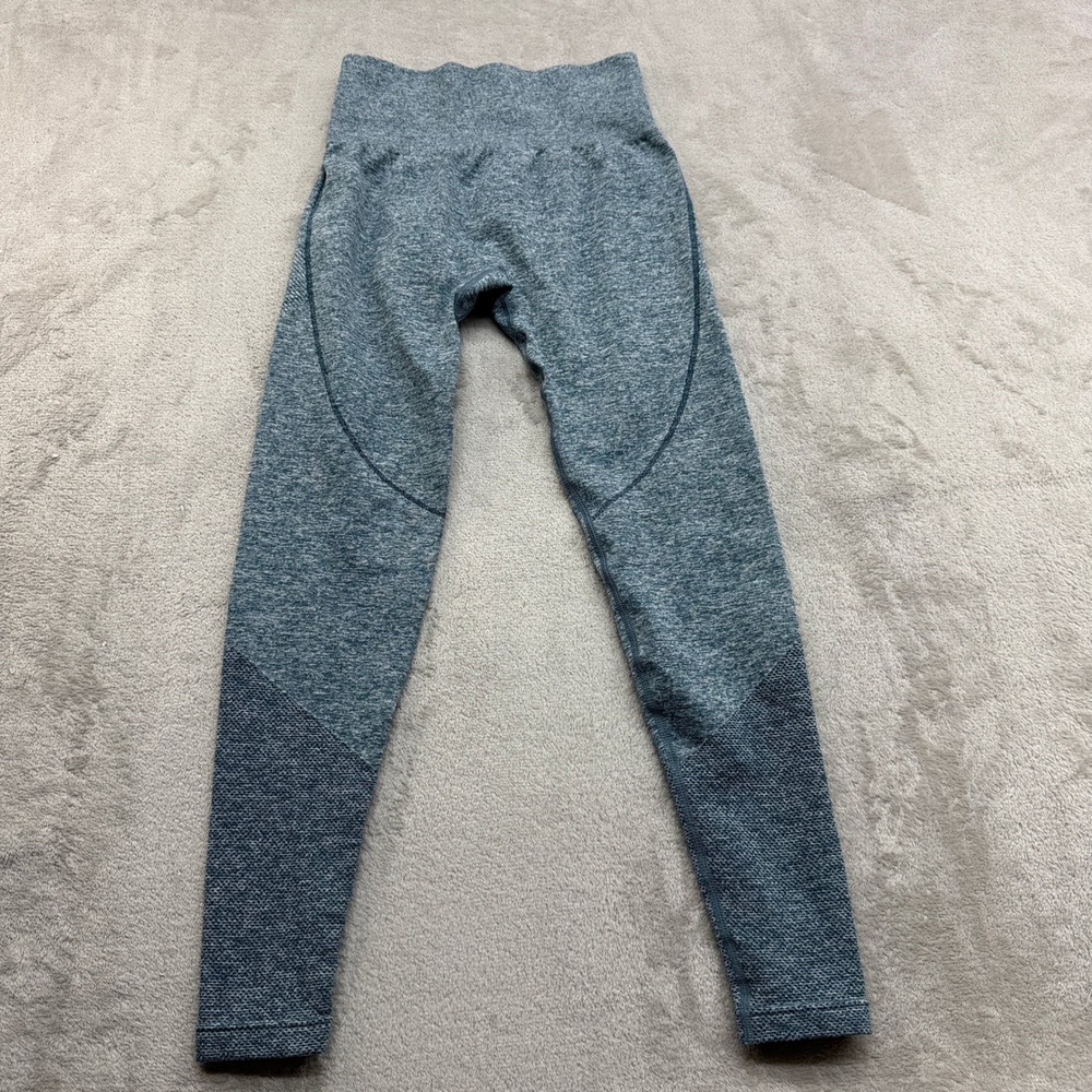 ACTA Wear Leggings Women S Blue Heathered Seamless High Waisted Activewear Yoga